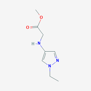 molecular formula C8H13N3O2 B3013852 Methyl 2-[(1-ethylpyrazol-4-yl)amino]acetate CAS No. 2247206-59-1