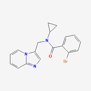 molecular formula C18H16BrN3O B3013856 2-bromo-N-cyclopropyl-N-(imidazo[1,2-a]pyridin-3-ylmethyl)benzamide CAS No. 1448136-56-8
