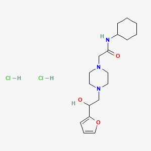 N-cyclohexyl-2-(4-(2-(furan-2-yl)-2-hydroxyethyl)piperazin-1-yl)acetamide dihydrochloride