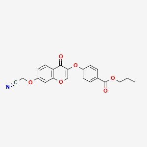 Propyl 4-[7-(cyanomethoxy)-4-oxochromen-3-yl]oxybenzoate
