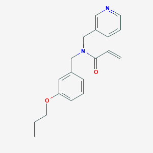 molecular formula C19H22N2O2 B3013870 N-[(3-Propoxyphenyl)methyl]-N-(pyridin-3-ylmethyl)prop-2-enamide CAS No. 2411299-76-6