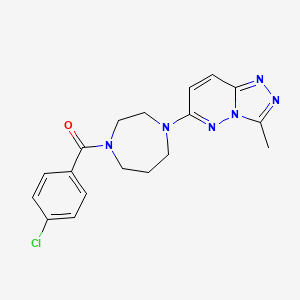 (4-Chlorophenyl)-[4-(3-methyl-[1,2,4]triazolo[4,3-b]pyridazin-6-yl)-1,4-diazepan-1-yl]methanone