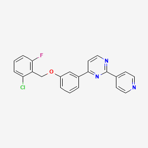 4-{3-[(2-Chloro-6-fluorobenzyl)oxy]phenyl}-2-(4-pyridinyl)pyrimidine