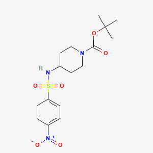 molecular formula C16H23N3O6S B3013887 tert-Butyl 4-(4-nitrophenylsulfonamido)piperidine-1-carboxylate CAS No. 1233952-63-0