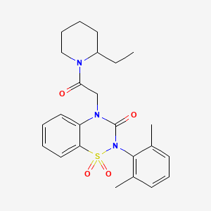 2-(2,6-dimethylphenyl)-4-(2-(2-ethylpiperidin-1-yl)-2-oxoethyl)-2H-benzo[e][1,2,4]thiadiazin-3(4H)-one 1,1-dioxide
