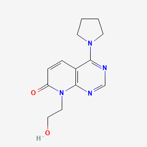 molecular formula C13H16N4O2 B3013899 8-(2-hydroxyethyl)-4-(pyrrolidin-1-yl)pyrido[2,3-d]pyrimidin-7(8H)-one CAS No. 2034572-81-9