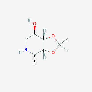 molecular formula C9H17NO3 B030139 (3aR,4S,7R,7aS)-Hexahydro-2,2,4-trimethyl-1,3-dioxolo[4,5-c]pyridin-7-ol CAS No. 122194-06-3