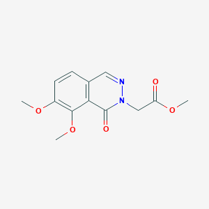molecular formula C13H14N2O5 B3013904 methyl 2-(7,8-dimethoxy-1-oxophthalazin-2(1H)-yl)acetate CAS No. 1189749-80-1