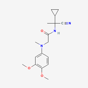 molecular formula C17H23N3O3 B3013905 N-(1-cyano-1-cyclopropylethyl)-2-[(3,4-dimethoxyphenyl)(methyl)amino]acetamide CAS No. 1241264-80-1