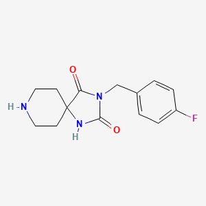 molecular formula C14H16FN3O2 B3013909 3-(4-Fluorobenzyl)-1,3,8-triazaspiro[4.5]decane-2,4-dione CAS No. 1092277-64-9