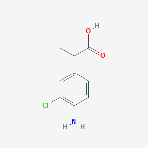 molecular formula C10H12ClNO2 B3013913 2-(4-Amino-3-chlorophenyl)butanoic acid CAS No. 25814-13-5