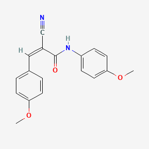 molecular formula C18H16N2O3 B3013919 (Z)-2-cyano-N,3-bis(4-methoxyphenyl)prop-2-enamide CAS No. 16552-12-8