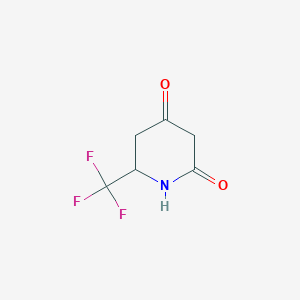 molecular formula C6H6F3NO2 B3013921 6-(Trifluoromethyl)piperidine-2,4-dione CAS No. 1552231-27-2
