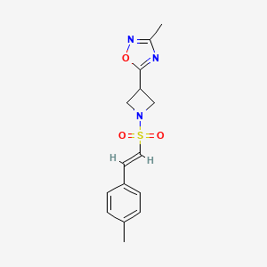 (E)-3-methyl-5-(1-((4-methylstyryl)sulfonyl)azetidin-3-yl)-1,2,4-oxadiazole