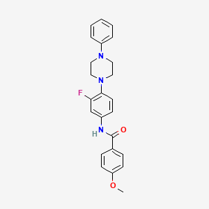 molecular formula C24H24FN3O2 B3013931 N-[3-fluoro-4-(4-phenylpiperazin-1-yl)phenyl]-4-methoxybenzamide CAS No. 478079-63-9