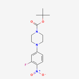 molecular formula C15H20FN3O4 B3013987 Tert-butyl 4-(3-fluoro-4-nitrophenyl)piperazine-1-carboxylate CAS No. 536977-31-8