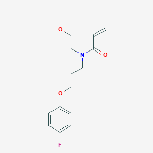molecular formula C15H20FNO3 B3013989 N-[3-(4-Fluorophenoxy)propyl]-N-(2-methoxyethyl)prop-2-enamide CAS No. 2411260-39-2