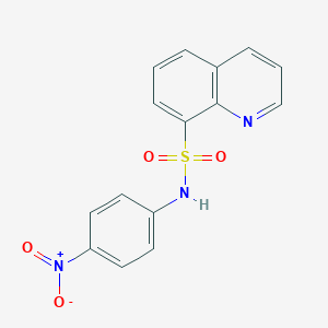 molecular formula C15H11N3O4S B3013990 N-(4-硝基苯基)喹啉-8-磺酰胺 CAS No. 321979-47-9