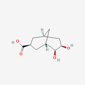 molecular formula C10H16O4 B3013992 (1R,3S,5S,6S,7R)-6,7-Dihydroxybicyclo[3.3.1]nonane-3-carboxylic acid CAS No. 2243503-72-0
