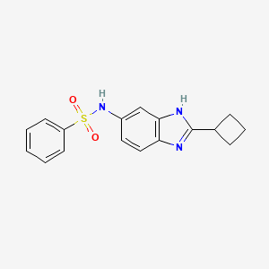 molecular formula C17H17N3O2S B3013996 N-(2-环丁基-1H-1,3-苯并二唑-5-基)苯磺酰胺 CAS No. 2094667-81-7