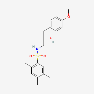 molecular formula C20H27NO4S B3014007 N-(2-hydroxy-3-(4-methoxyphenyl)-2-methylpropyl)-2,4,5-trimethylbenzenesulfonamide CAS No. 1396847-96-3