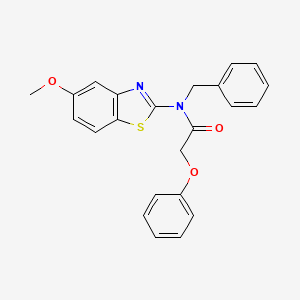 molecular formula C23H20N2O3S B3014022 N-benzyl-N-(5-methoxy-1,3-benzothiazol-2-yl)-2-phenoxyacetamide CAS No. 900004-70-8