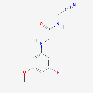 molecular formula C11H12FN3O2 B3014043 N-(Cyanomethyl)-2-(3-fluoro-5-methoxyanilino)acetamide CAS No. 2305448-21-7