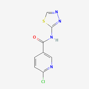 molecular formula C8H5ClN4OS B3014047 6-chloro-N-(1,3,4-thiadiazol-2-yl)pyridine-3-carboxamide CAS No. 908544-78-5