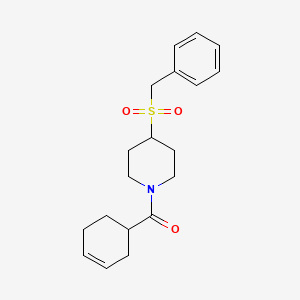 molecular formula C19H25NO3S B3014072 (4-(Benzylsulfonyl)piperidin-1-yl)(cyclohex-3-en-1-yl)methanone CAS No. 2034308-71-7