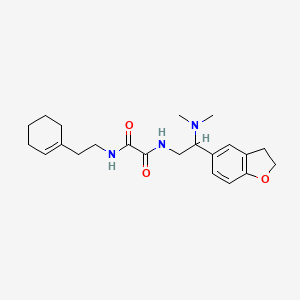 molecular formula C22H31N3O3 B3014114 N1-(2-(cyclohex-1-en-1-yl)ethyl)-N2-(2-(2,3-dihydrobenzofuran-5-yl)-2-(dimethylamino)ethyl)oxalamide CAS No. 1428375-28-3
