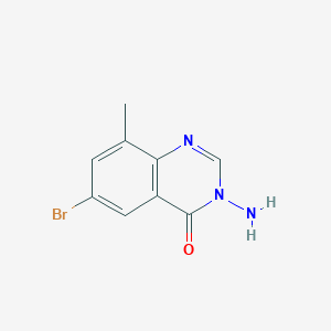 molecular formula C9H8BrN3O B3014116 3-amino-6-bromo-8-methyl-4(3H)-quinazolinone CAS No. 1092345-74-8