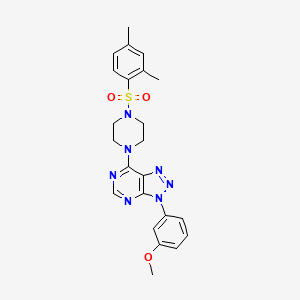 molecular formula C23H25N7O3S B3014141 1-(2,4-dimethylbenzenesulfonyl)-4-[3-(3-methoxyphenyl)-3H-[1,2,3]triazolo[4,5-d]pyrimidin-7-yl]piperazine CAS No. 1005303-41-2