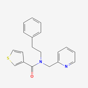 molecular formula C19H18N2OS B3014154 N-phenethyl-N-(pyridin-2-ylmethyl)thiophene-3-carboxamide CAS No. 1286709-94-1