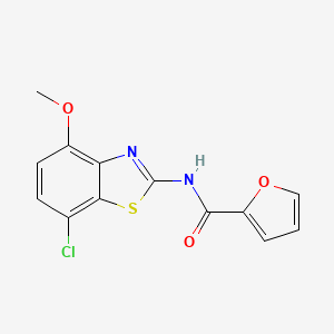 molecular formula C13H9ClN2O3S B3014168 N-(7-chloro-4-methoxy-1,3-benzothiazol-2-yl)furan-2-carboxamide CAS No. 886947-68-8
