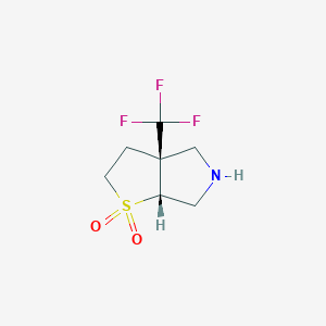 (3Ar,6aR)-3a-(trifluoromethyl)-2,3,4,5,6,6a-hexahydrothieno[2,3-c]pyrrole 1,1-dioxide
