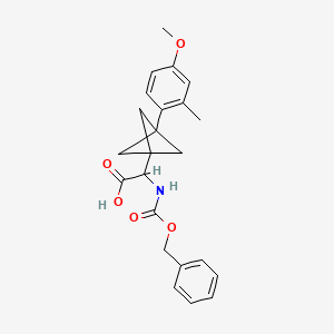 2-[3-(4-Methoxy-2-methylphenyl)-1-bicyclo[1.1.1]pentanyl]-2-(phenylmethoxycarbonylamino)acetic acid