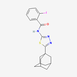 molecular formula C19H20IN3OS B3014177 N-[5-(adamantan-1-yl)-1,3,4-thiadiazol-2-yl]-2-iodobenzamide CAS No. 392240-80-1