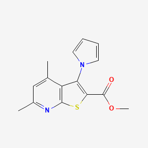 methyl 4,6-dimethyl-3-(1H-pyrrol-1-yl)thieno[2,3-b]pyridine-2-carboxylate