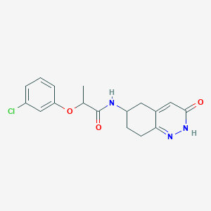 2-(3-chlorophenoxy)-N-(3-oxo-2,3,5,6,7,8-hexahydrocinnolin-6-yl)propanamide