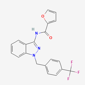 N-(1-{[4-(trifluoromethyl)phenyl]methyl}-1H-indazol-3-yl)furan-2-carboxamide