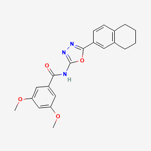 3,5-dimethoxy-N-[5-(5,6,7,8-tetrahydronaphthalen-2-yl)-1,3,4-oxadiazol-2-yl]benzamide