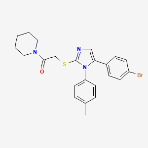 2-((5-(4-bromophenyl)-1-(p-tolyl)-1H-imidazol-2-yl)thio)-1-(piperidin-1-yl)ethanone