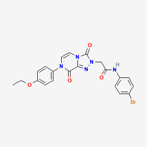 molecular formula C21H18BrN5O4 B3014195 N-(4-bromophenyl)-2-[7-(4-ethoxyphenyl)-3,8-dioxo-2H,3H,7H,8H-[1,2,4]triazolo[4,3-a]pyrazin-2-yl]acetamide CAS No. 946302-42-7