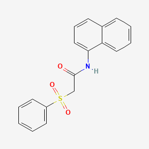 2-(benzenesulfonyl)-N-naphthalen-1-ylacetamide