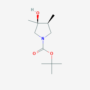 molecular formula C11H21NO3 B3014201 Tert-butyl (3S,4S)-3-hydroxy-3,4-dimethylpyrrolidine-1-carboxylate CAS No. 1932160-32-1