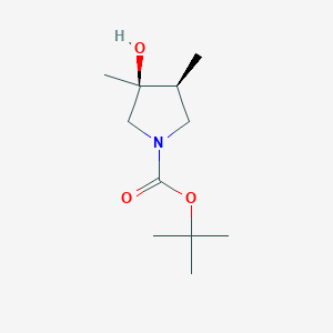 Cis-tert-butyl 3-hydroxy-3,4-dimethylpyrrolidine-1-carboxylate