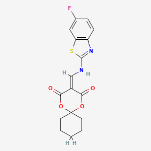 3-(((6-Fluorobenzo[d]thiazol-2-yl)amino)methylene)-1,5-dioxaspiro[5.5]undecane-2,4-dione