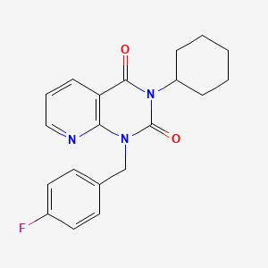 3-cyclohexyl-1-[(4-fluorophenyl)methyl]-1H,2H,3H,4H-pyrido[2,3-d]pyrimidine-2,4-dione