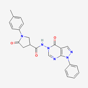 5-oxo-N-(4-oxo-1-phenyl-1H-pyrazolo[3,4-d]pyrimidin-5(4H)-yl)-1-(p-tolyl)pyrrolidine-3-carboxamide