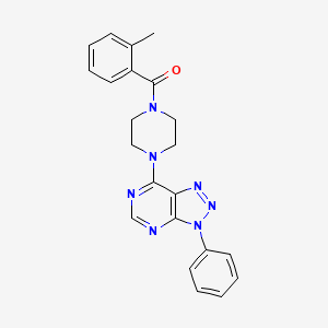 (4-(3-phenyl-3H-[1,2,3]triazolo[4,5-d]pyrimidin-7-yl)piperazin-1-yl)(o-tolyl)methanone